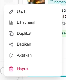 Menu ⋯ kartu automasi — pilih Bagikan