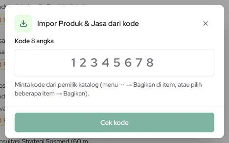 Impor Produk & Jasa dari kode 8 angka